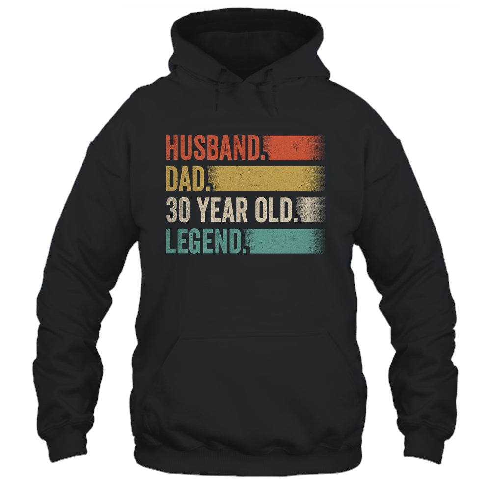 Husband Dad 30 Year Old 30th Birthday For Men Vintage Shirt & Hoodie | siriusteestore