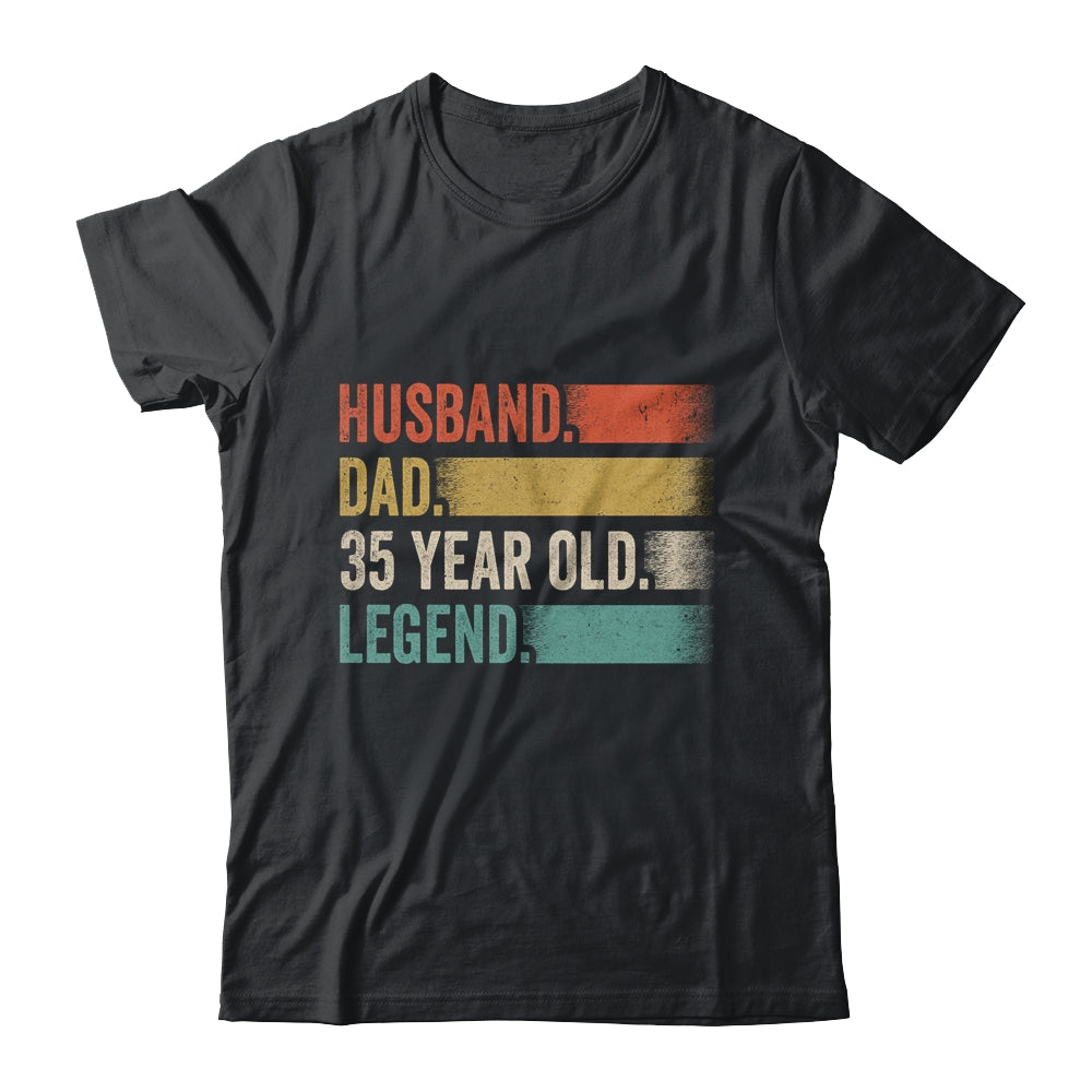 Husband Dad 35 Year Old 35th Birthday For Men Vintage Shirt & Hoodie | siriusteestore
