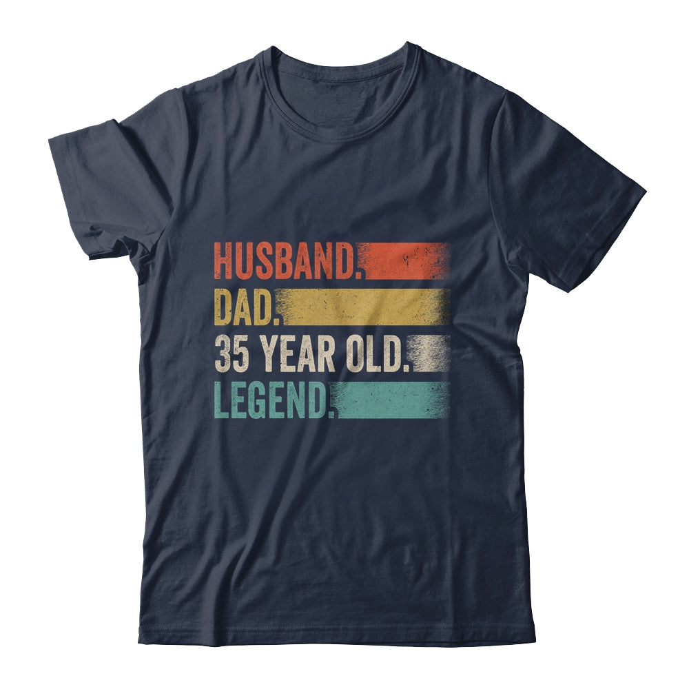 Husband Dad 35 Year Old 35th Birthday For Men Vintage Shirt & Hoodie | siriusteestore