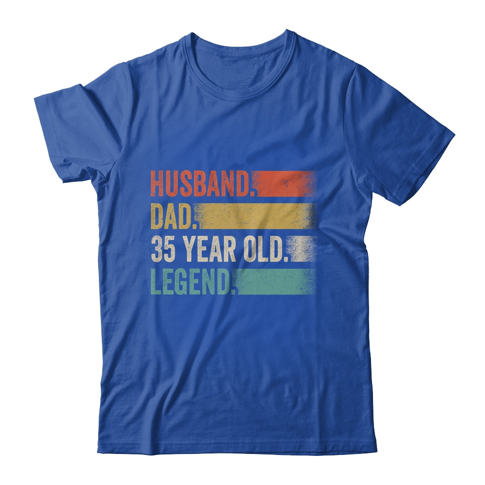 Husband Dad 35 Year Old 35th Birthday For Men Vintage Shirt & Hoodie | siriusteestore