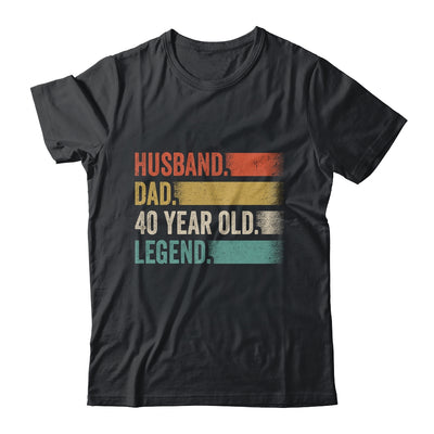 Husband Dad 40 Year Old 40th Birthday For Men Vintage Shirt & Hoodie | siriusteestore