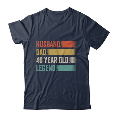 Husband Dad 40 Year Old 40th Birthday For Men Vintage Shirt & Hoodie | siriusteestore