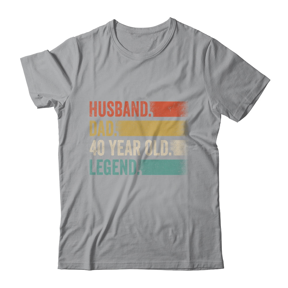 Husband Dad 40 Year Old 40th Birthday For Men Vintage Shirt & Hoodie | siriusteestore