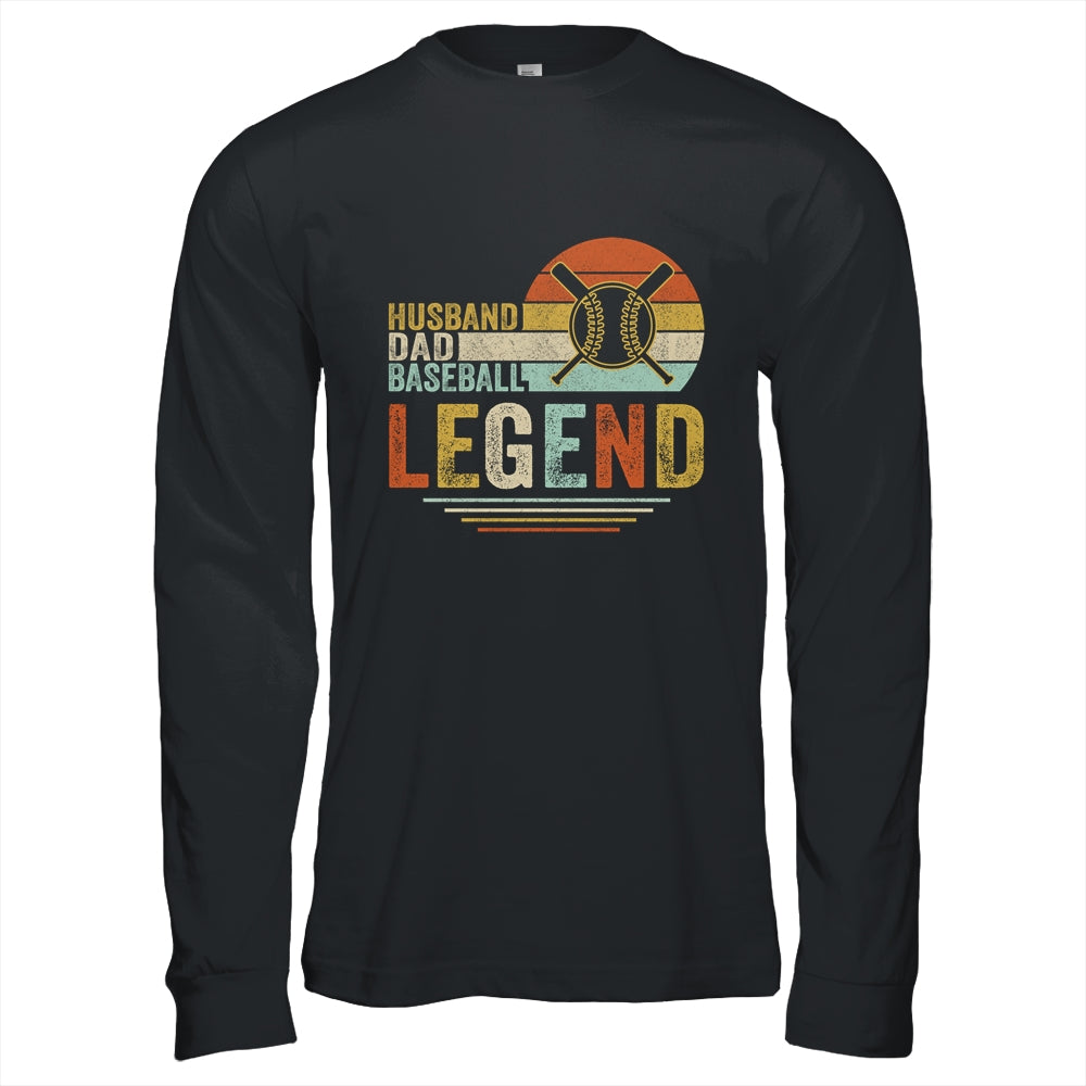 Husband Dad Baseball Legend Vintage Fathers Day Shirt & Hoodie | siriusteestore