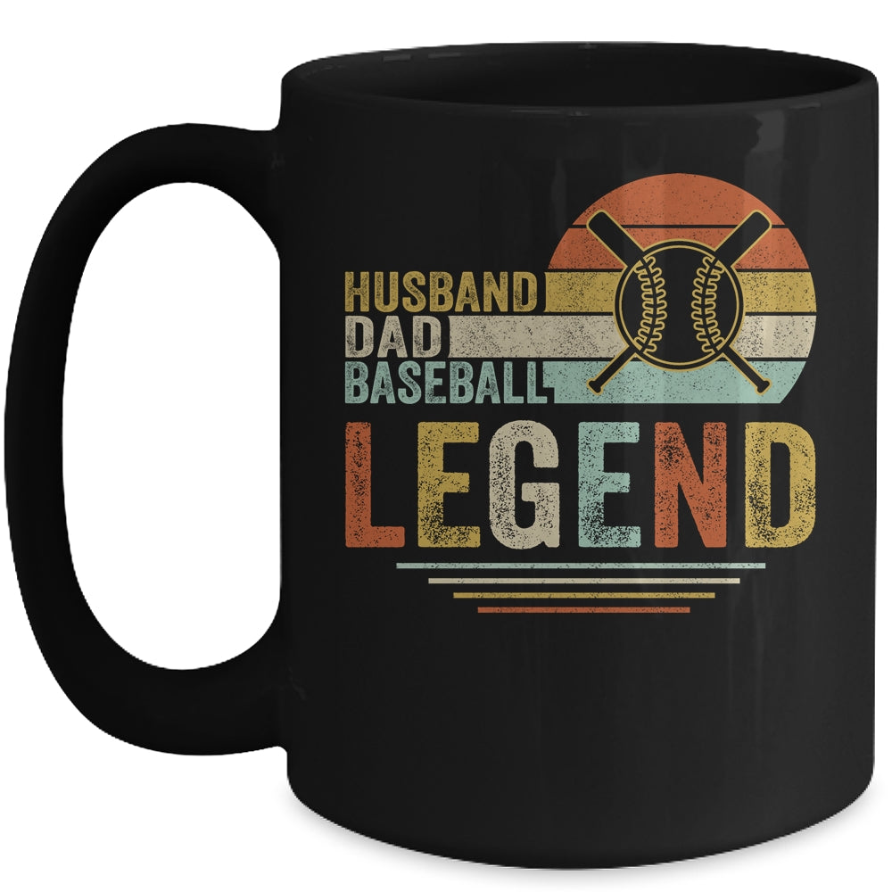 Husband Dad Baseball Legend Vintage Fathers Day Mug | siriusteestore