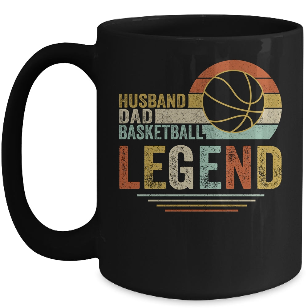 Husband Dad Basketball Legend Vintage Fathers Day Mug | siriusteestore