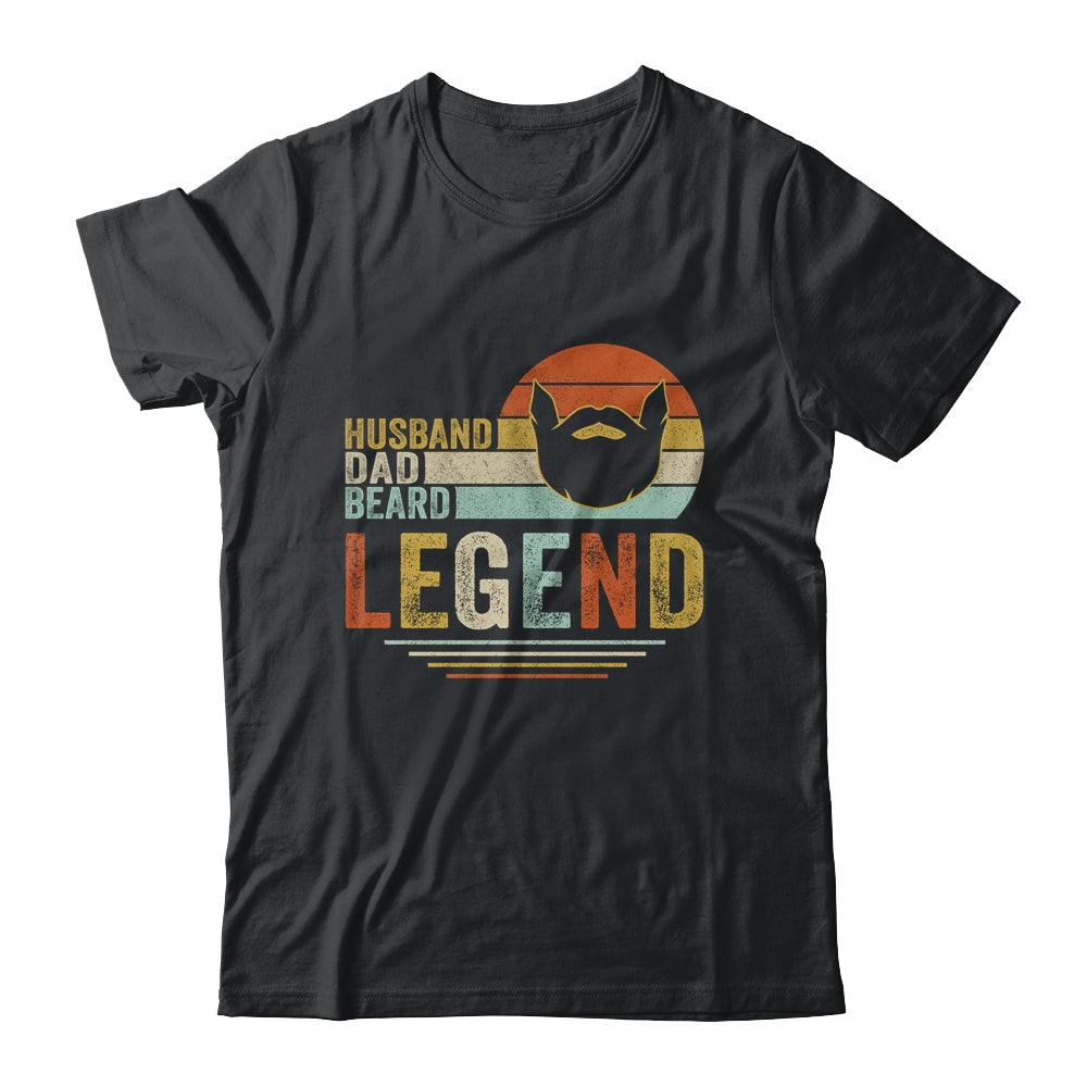 Husband Dad Beard Legend Vintage Fathers Day Shirt & Hoodie | siriusteestore