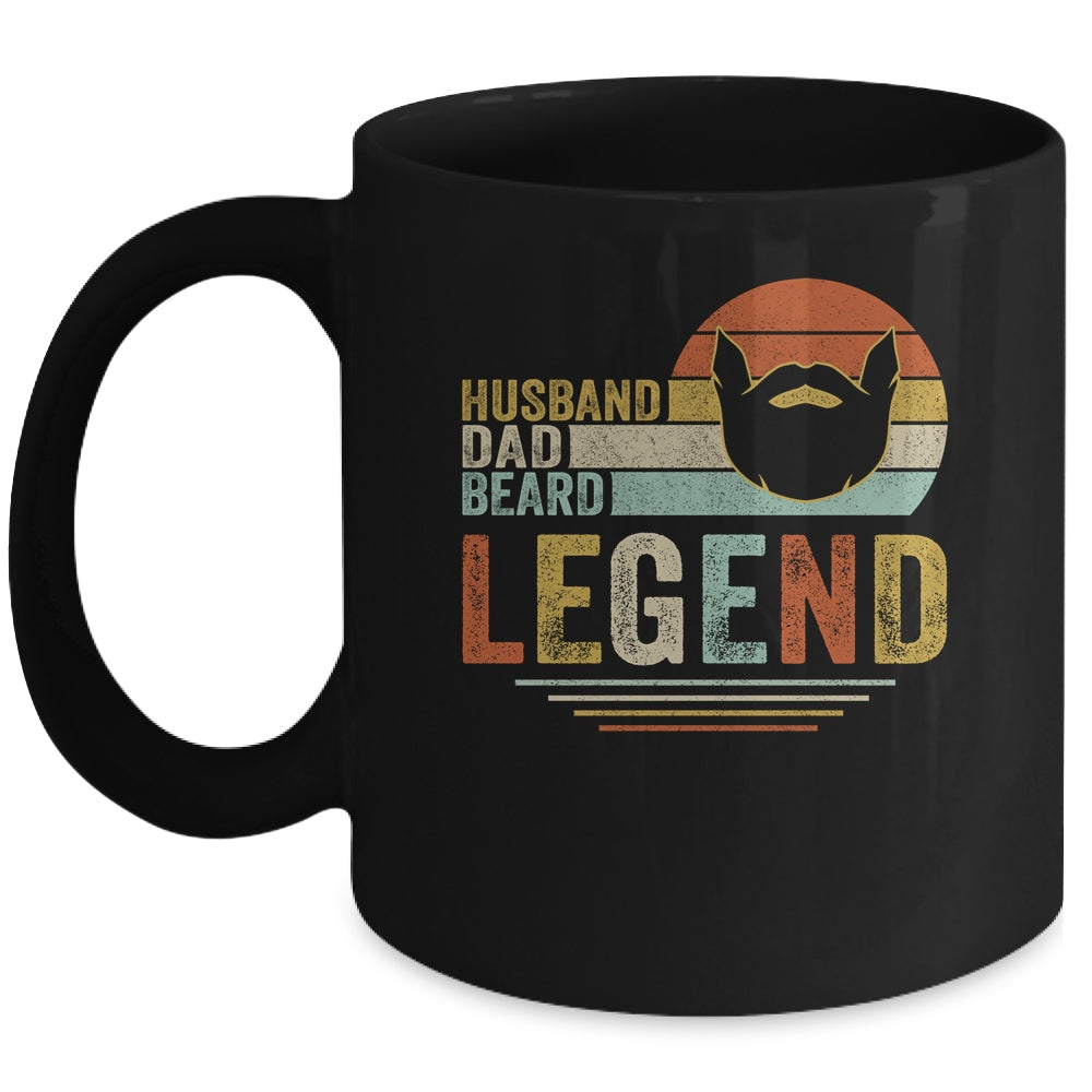 Husband Dad Beard Legend Vintage Fathers Day Mug | siriusteestore