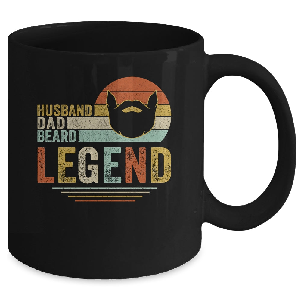 Husband Dad Beard Legend Vintage Fathers Day Mug | siriusteestore