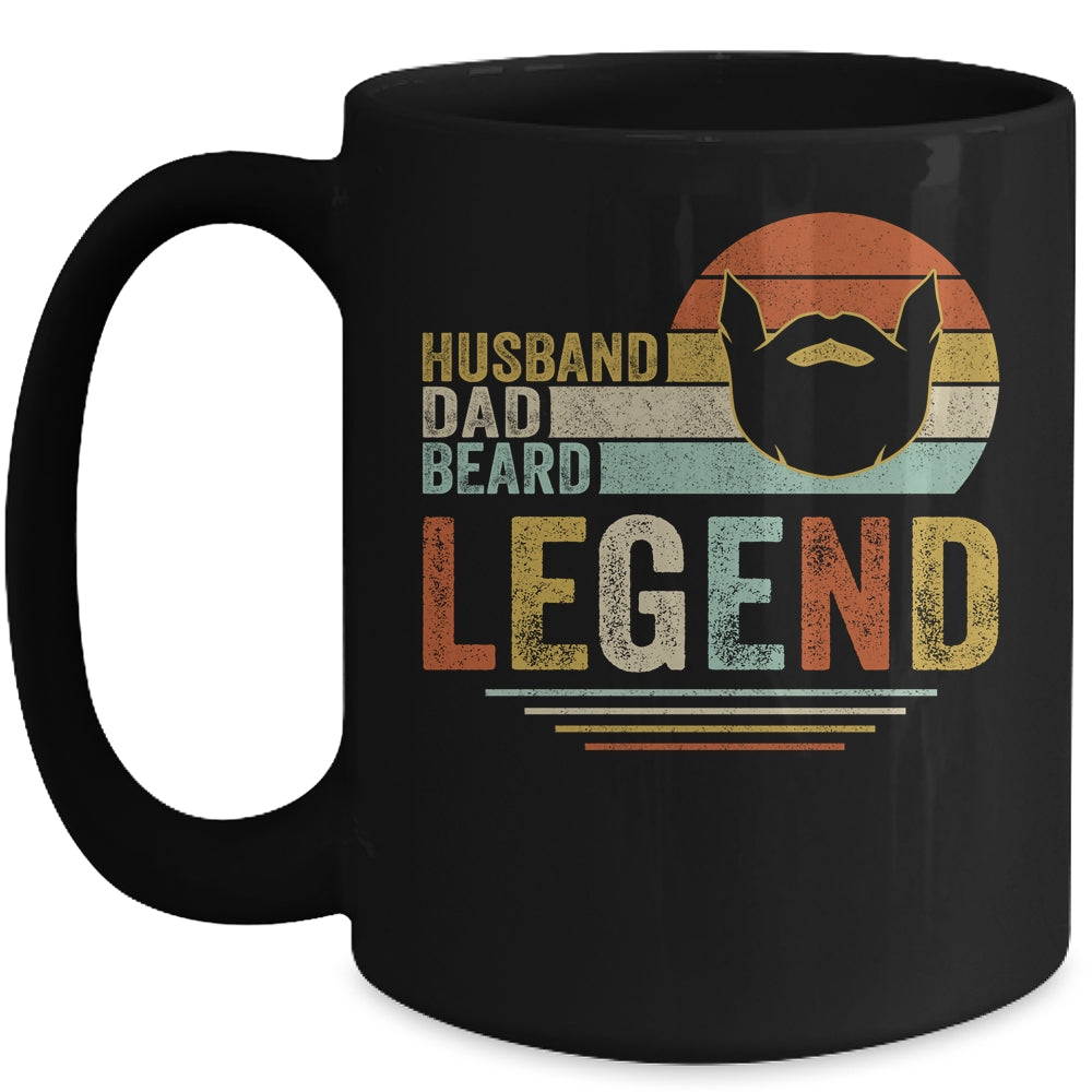 Husband Dad Beard Legend Vintage Fathers Day Mug | siriusteestore