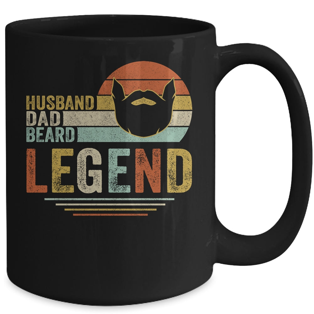 Husband Dad Beard Legend Vintage Fathers Day Mug | siriusteestore