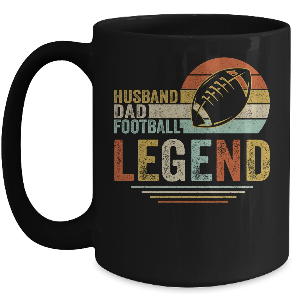 Husband Dad Football Legend Vintage Fathers Day Mug | siriusteestore