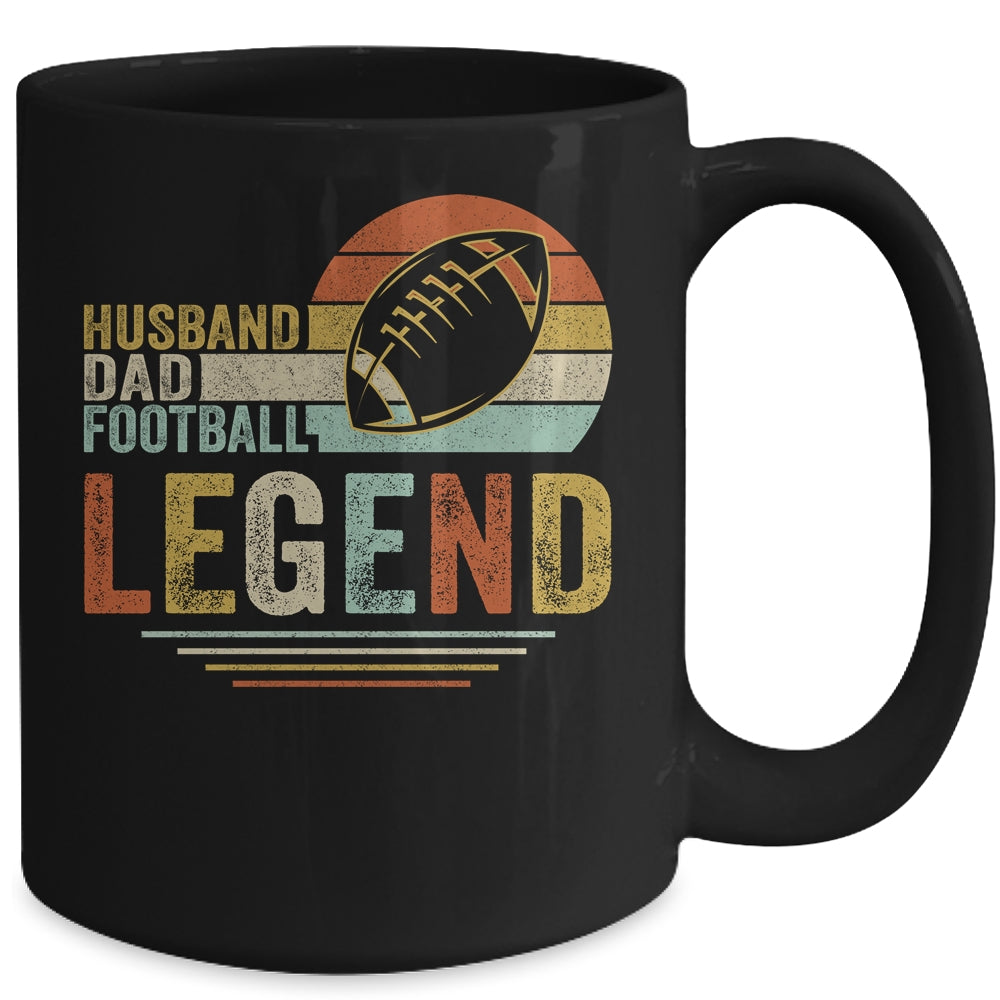 Husband Dad Football Legend Vintage Fathers Day Mug | siriusteestore