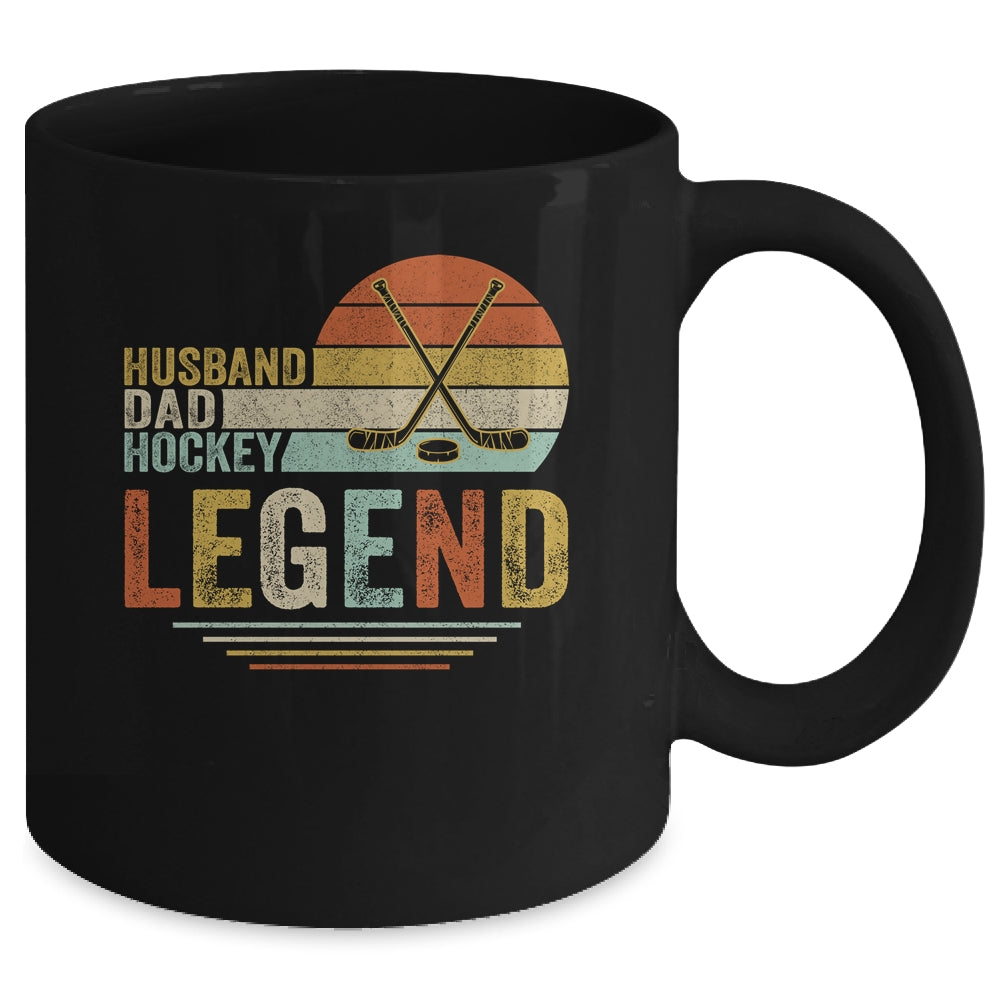 Husband Dad Hockey Legend Vintage Fathers Day Mug | siriusteestore