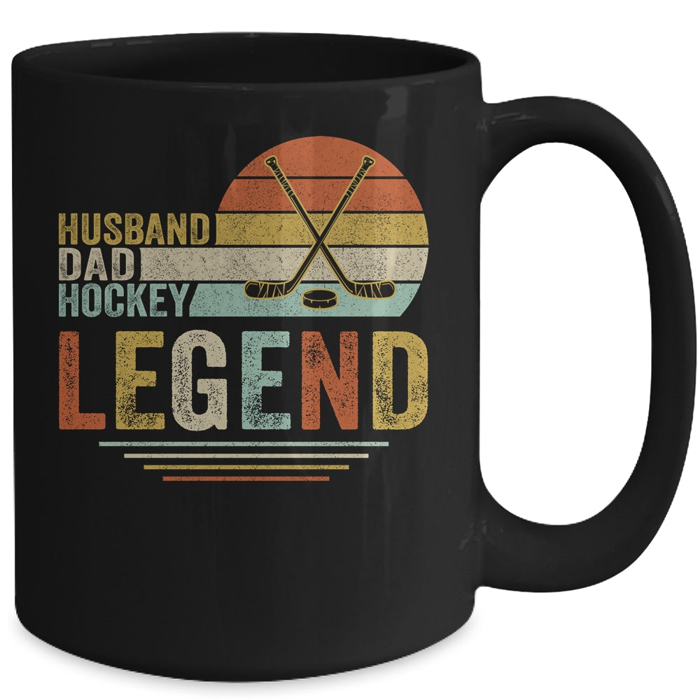 Husband Dad Hockey Legend Vintage Fathers Day Mug | siriusteestore