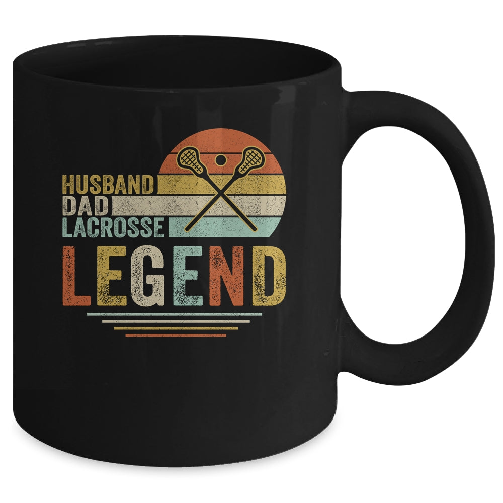 Husband Dad Lacrosse Legend Vintage Fathers Day Mug | siriusteestore