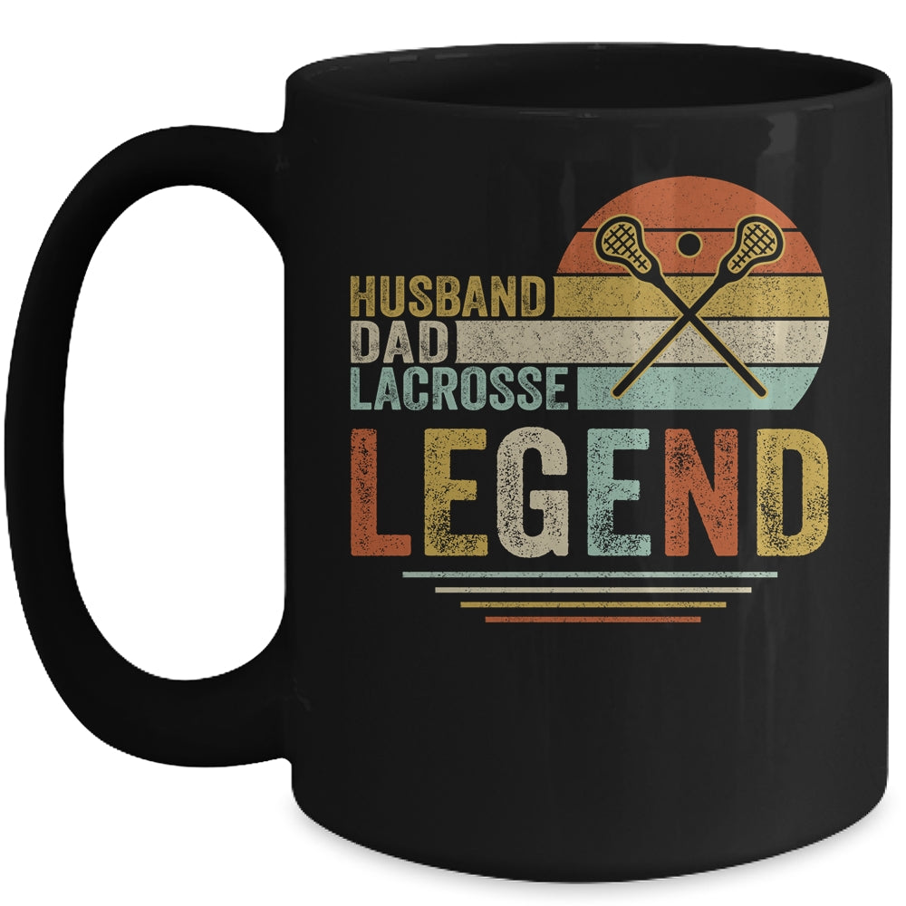 Husband Dad Lacrosse Legend Vintage Fathers Day Mug | siriusteestore