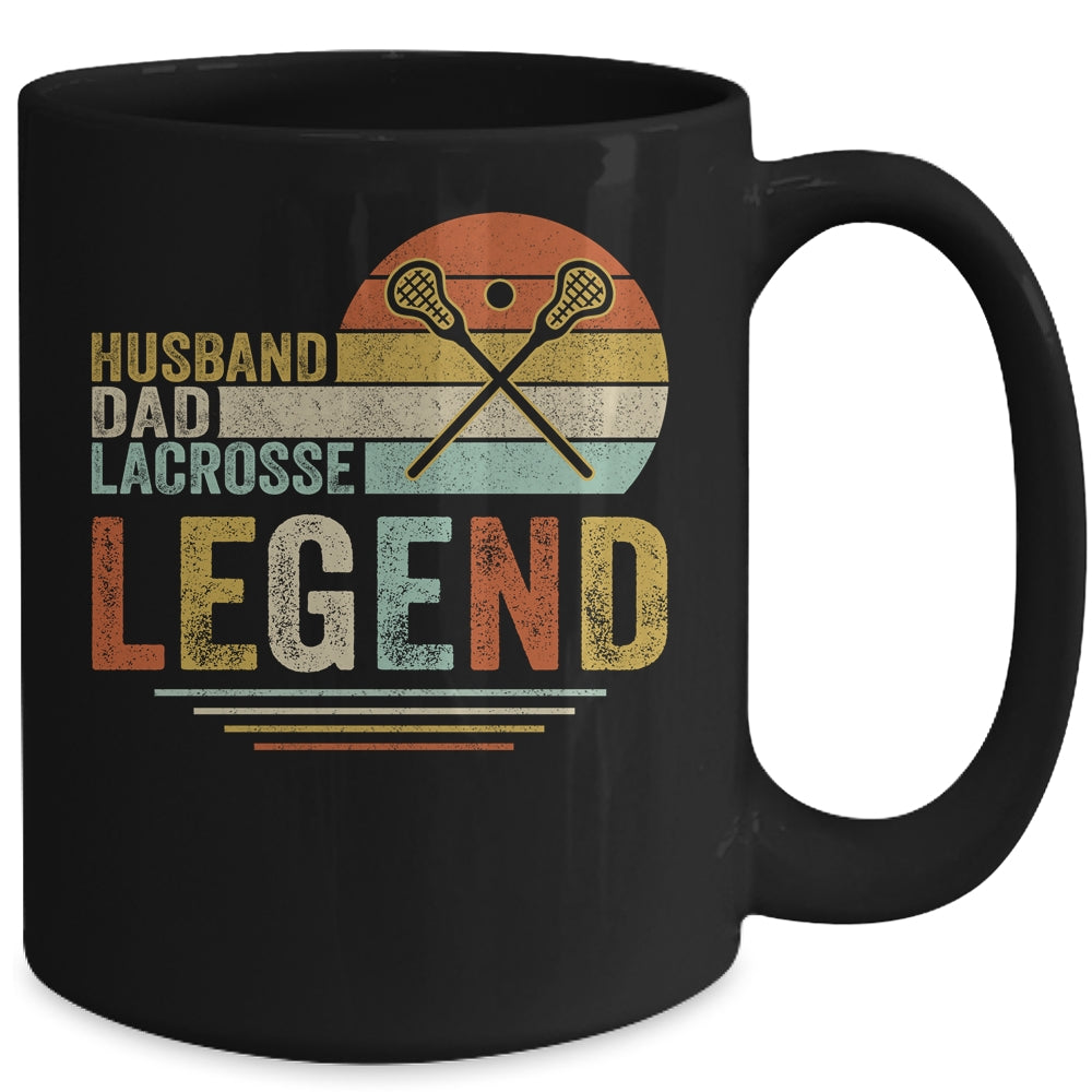 Husband Dad Lacrosse Legend Vintage Fathers Day Mug | siriusteestore