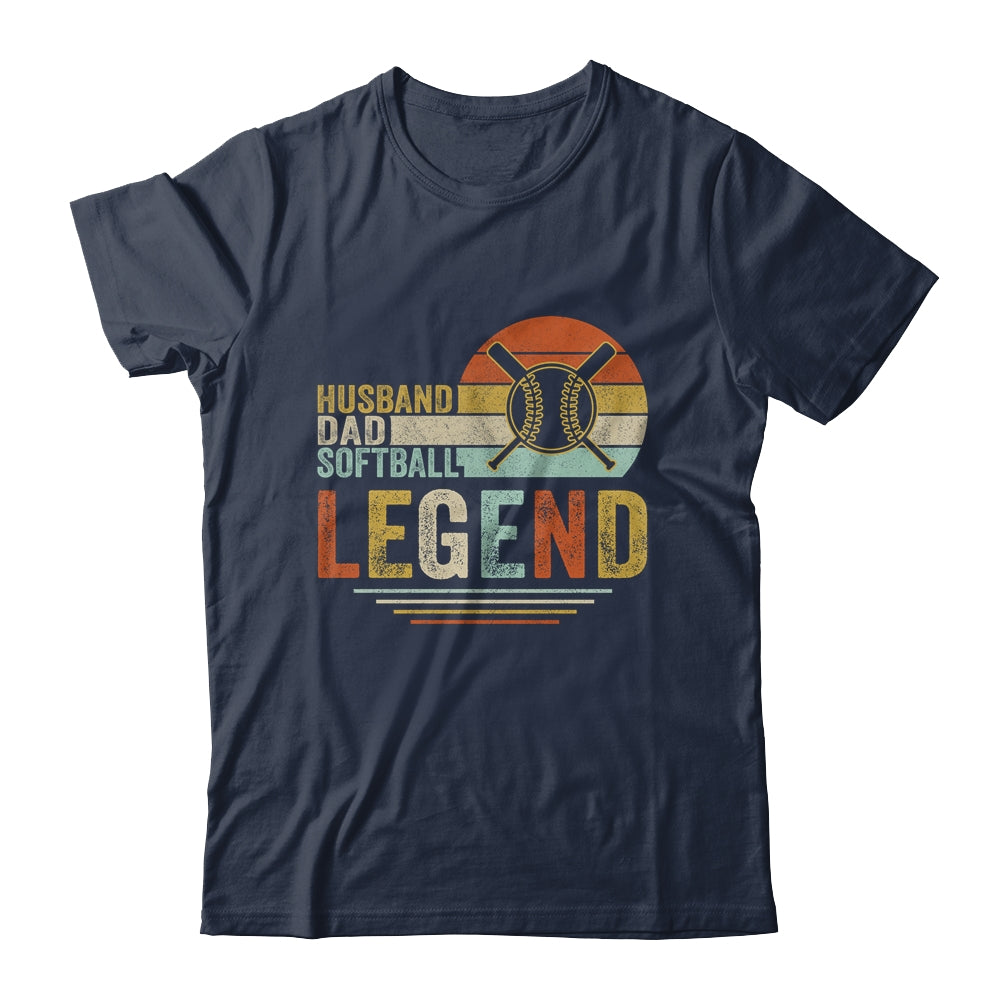 Husband Dad Softball Legend Vintage Fathers Day Shirt & Hoodie | siriusteestore