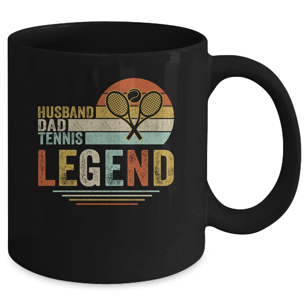 Husband Dad Tennis Legend Vintage Fathers Day Mug | siriusteestore