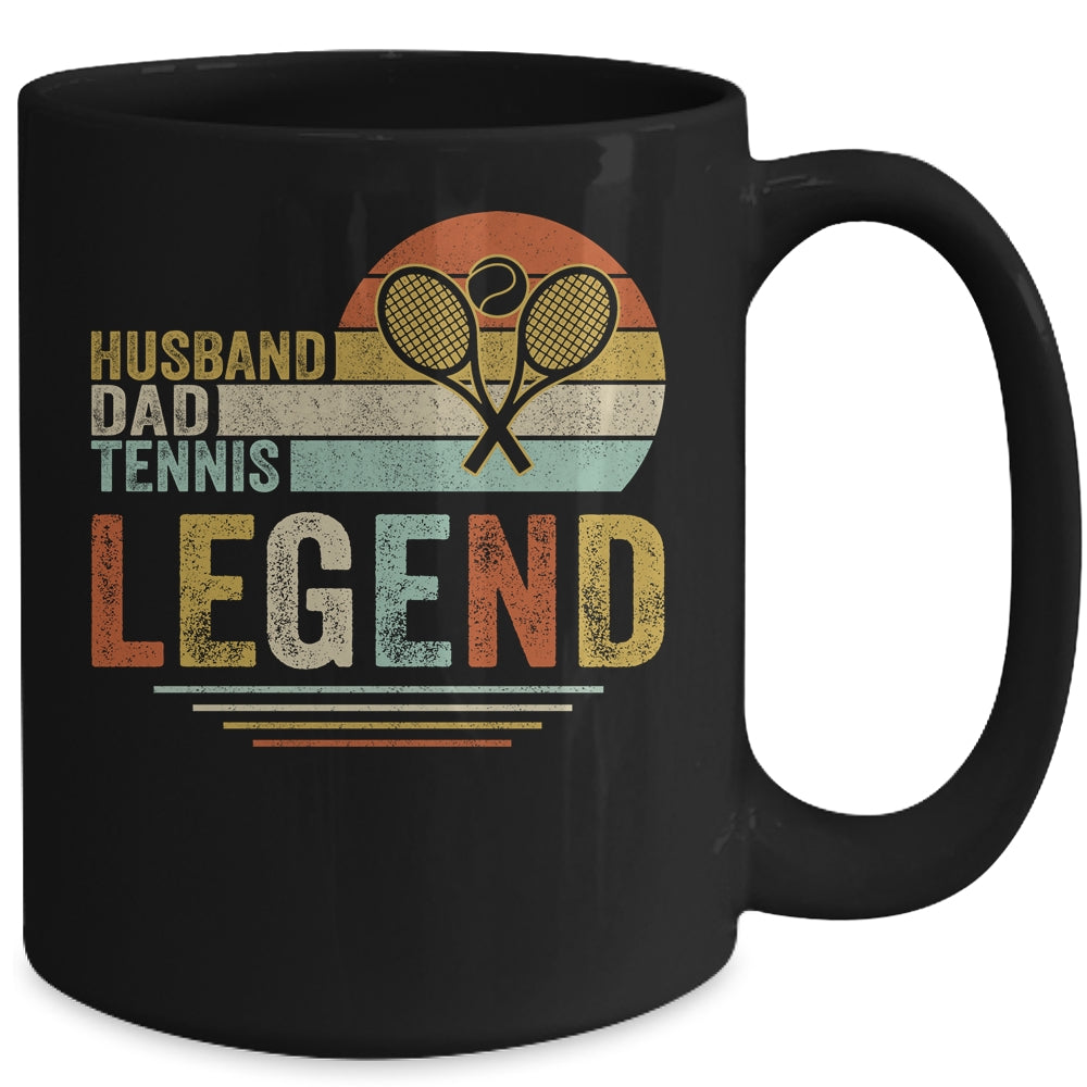 Husband Dad Tennis Legend Vintage Fathers Day Mug | siriusteestore