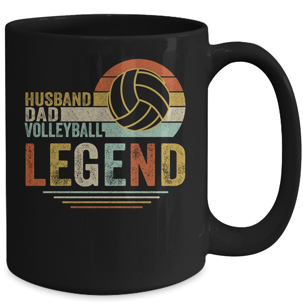 Husband Dad Volleyball Legend Vintage Fathers Day Mug | siriusteestore