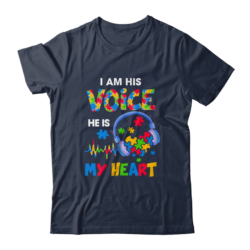 I Am His Voice He Is My Heart Autism Awareness Shirt & Hoodie | siriusteestore