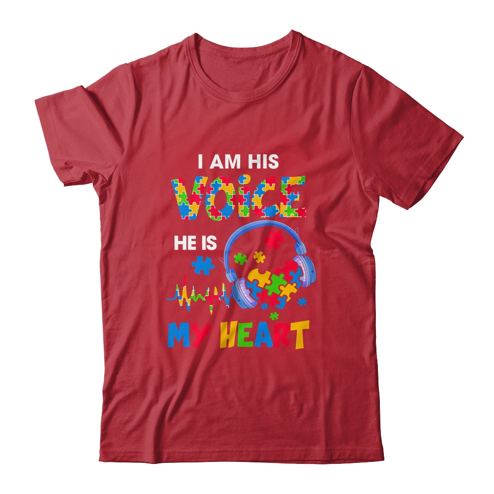 I Am His Voice He Is My Heart Autism Awareness Shirt & Hoodie | siriusteestore