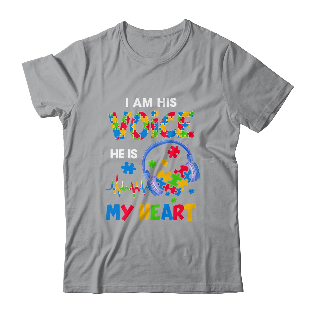 I Am His Voice He Is My Heart Autism Awareness Shirt & Hoodie | siriusteestore