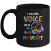 I Am His Voice He Is My Heart Autism Awareness Mug | siriusteestore