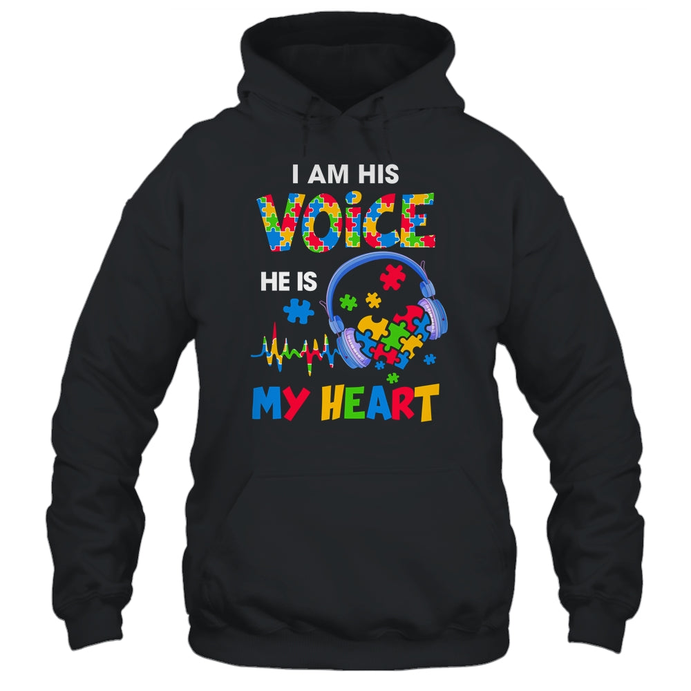 I Am His Voice He Is My Heart Autism Awareness Shirt & Hoodie | siriusteestore