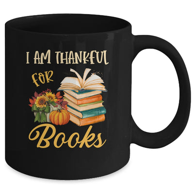 I Am Thankful For Books Thanksgiving Day Funny Librarian Mug | siriusteestore