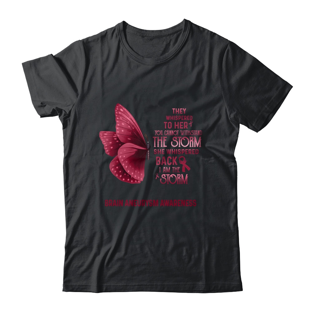 I Am The Storm Brain Aneurysm Awareness Butterfly Shirt & Tank Top | siriusteestore