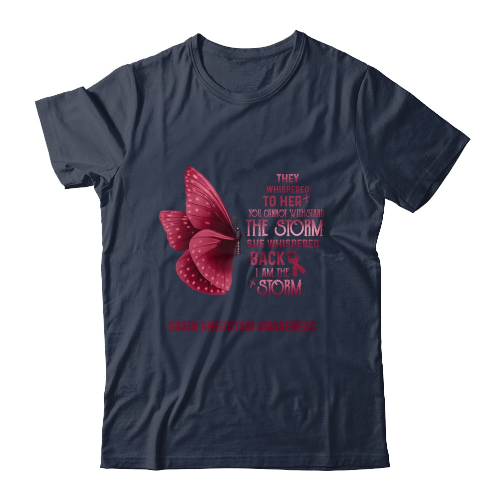I Am The Storm Brain Aneurysm Awareness Butterfly Shirt & Tank Top | siriusteestore