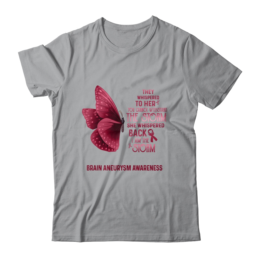 I Am The Storm Brain Aneurysm Awareness Butterfly Shirt & Tank Top | siriusteestore