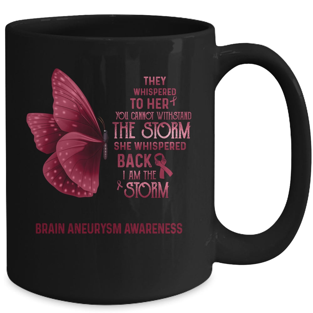I Am The Storm Brain Aneurysm Awareness Butterfly Mug | siriusteestore