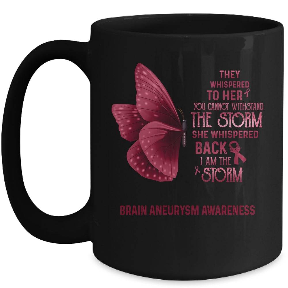 I Am The Storm Brain Aneurysm Awareness Butterfly Mug | siriusteestore