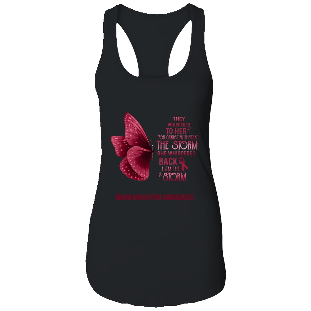 I Am The Storm Brain Aneurysm Awareness Butterfly Shirt & Tank Top | siriusteestore