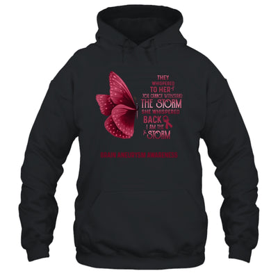 I Am The Storm Brain Aneurysm Awareness Butterfly Shirt & Tank Top | siriusteestore