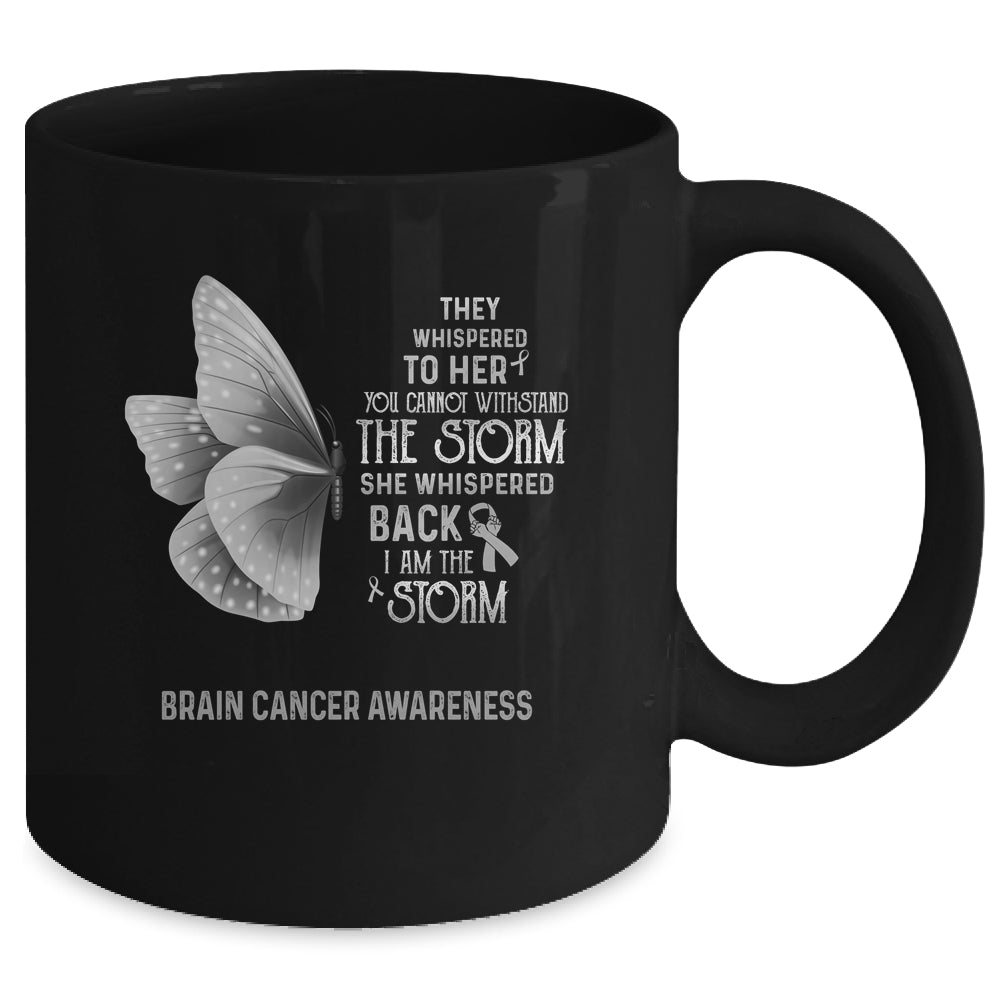 I Am The Storm Brain Cancer Awareness Butterfly Mug | siriusteestore