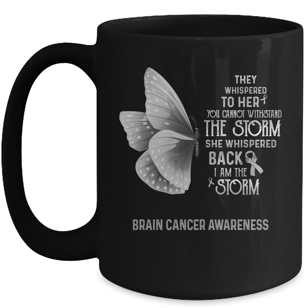 I Am The Storm Brain Cancer Awareness Butterfly Mug | siriusteestore