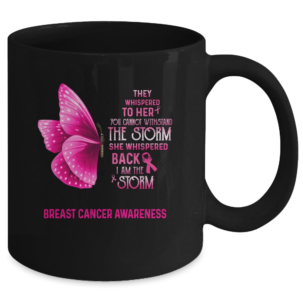 I Am The Storm Breast Cancer Awareness Butterfly Mug | siriusteestore