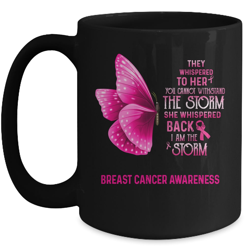 I Am The Storm Breast Cancer Awareness Butterfly Mug | siriusteestore