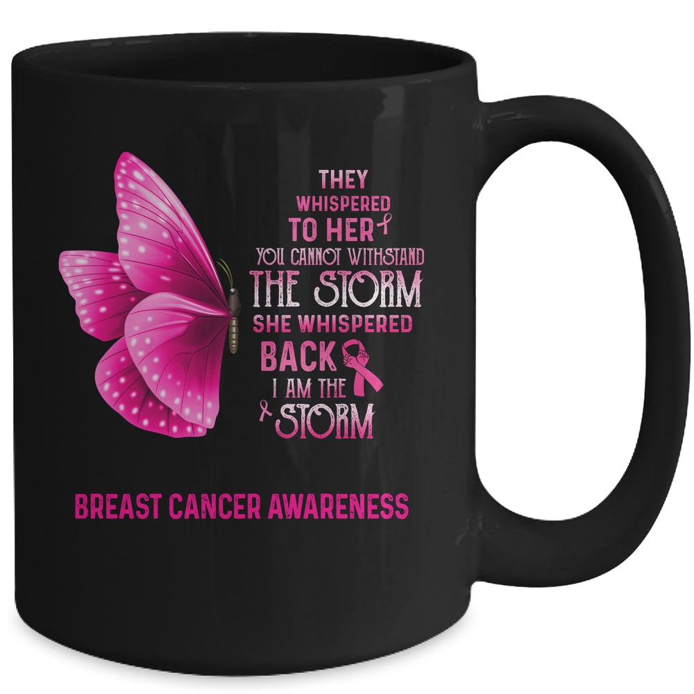 I Am The Storm Breast Cancer Awareness Butterfly Mug | siriusteestore