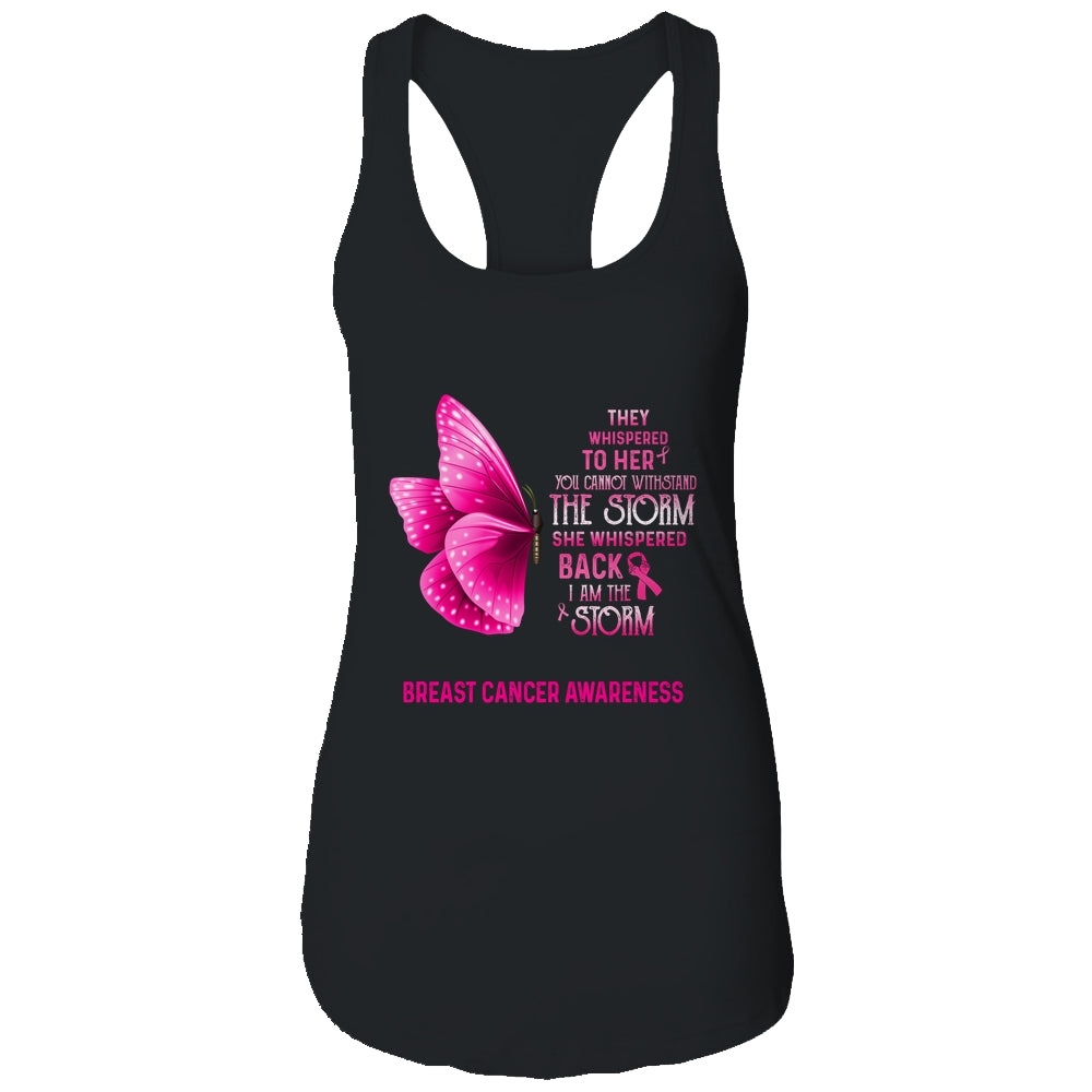 I Am The Storm Breast Cancer Awareness Butterfly Shirt & Tank Top | siriusteestore