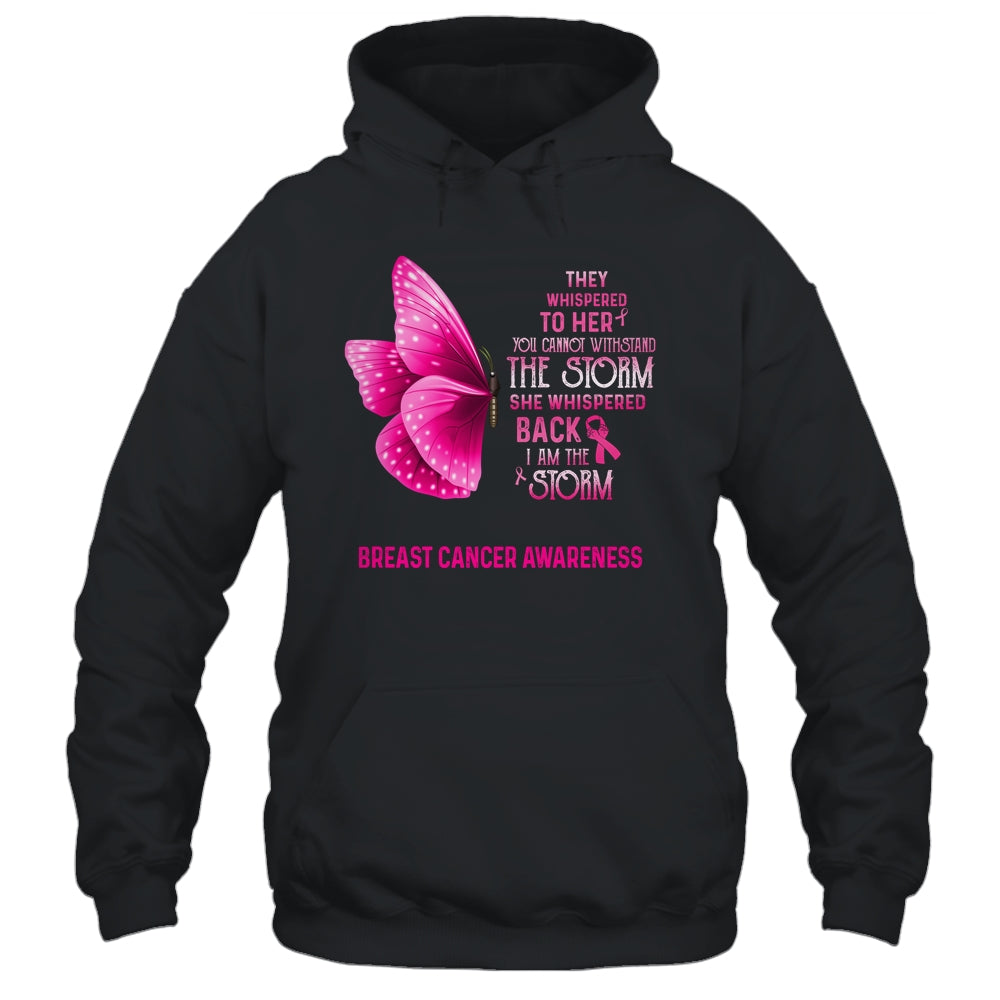 I Am The Storm Breast Cancer Awareness Butterfly Shirt & Tank Top | siriusteestore