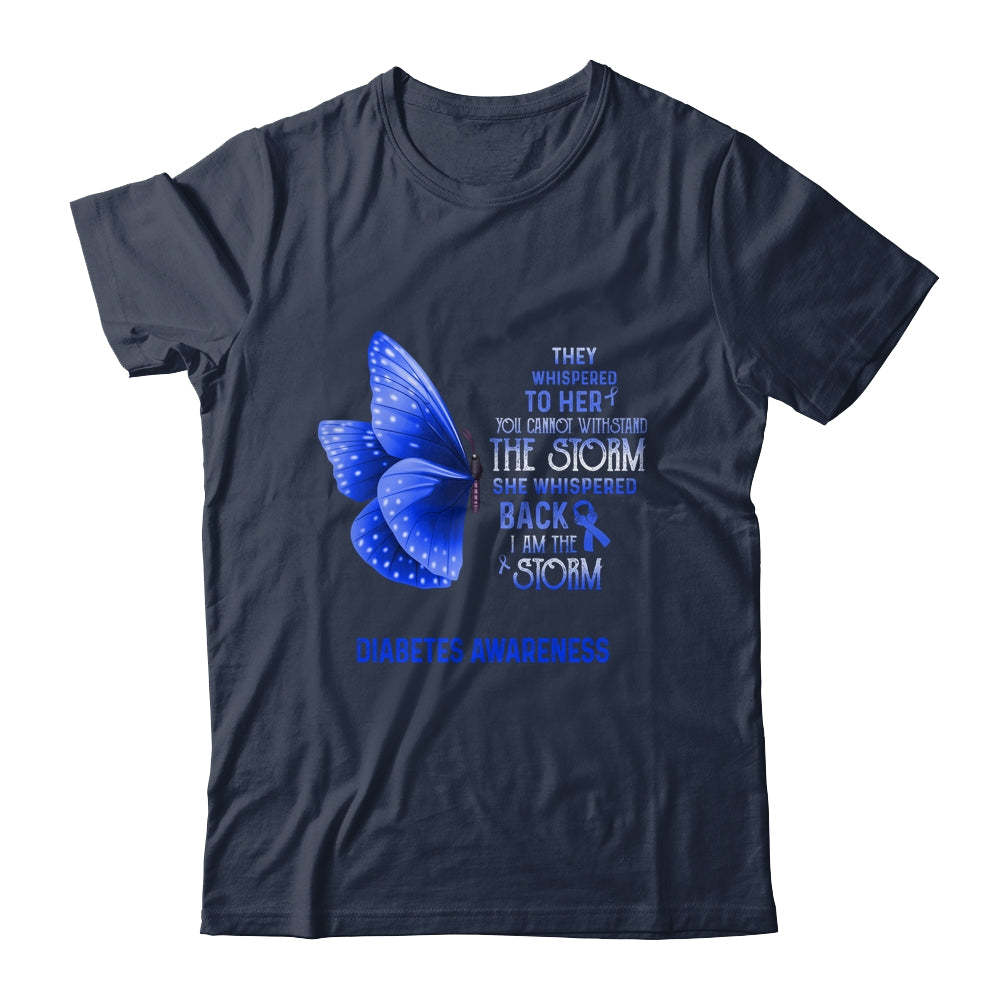 I Am The Storm Diabetes Awareness Butterfly Shirt & Tank Top | siriusteestore