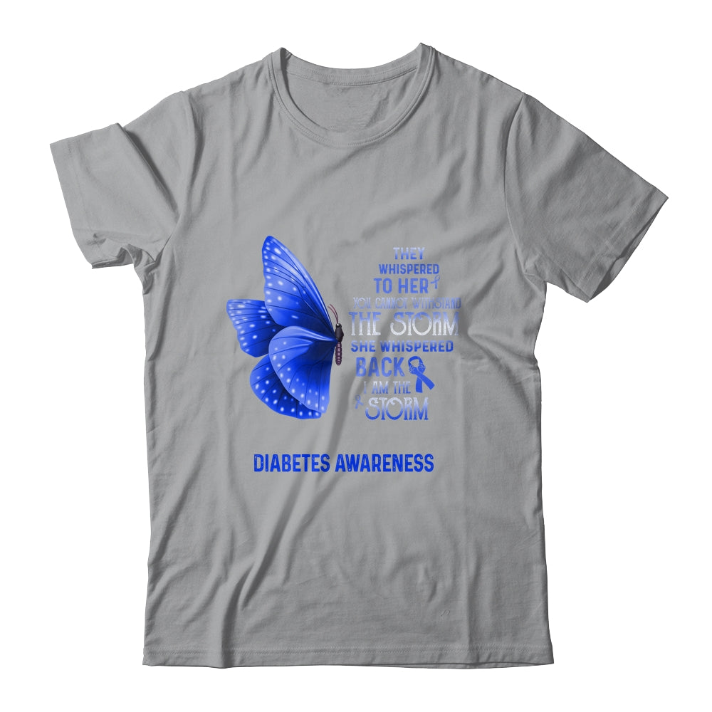 I Am The Storm Diabetes Awareness Butterfly Shirt & Tank Top | siriusteestore
