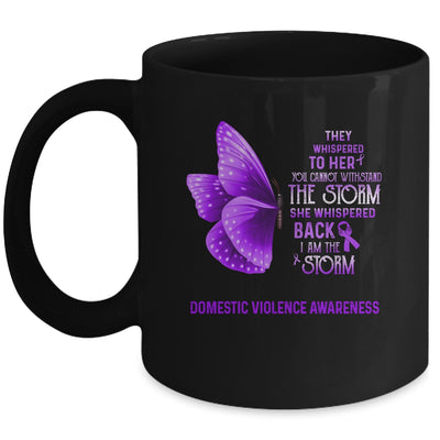 I Am The Storm Domestic Violence Awareness Butterfly Mug | siriusteestore
