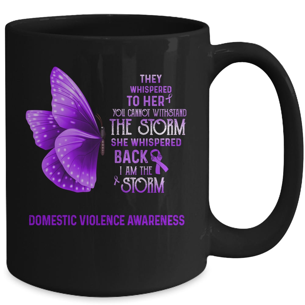 I Am The Storm Domestic Violence Awareness Butterfly Mug | siriusteestore
